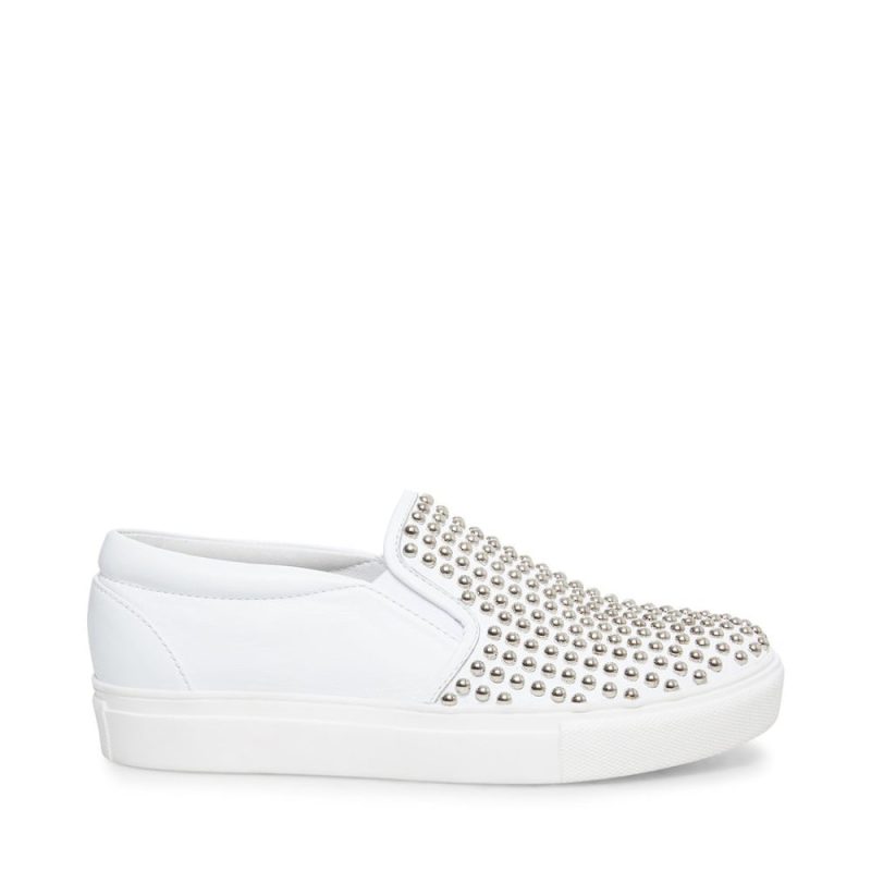 STEVEMADDEN ATHLETIC TORIN WHITE WITH STUDS SIDE