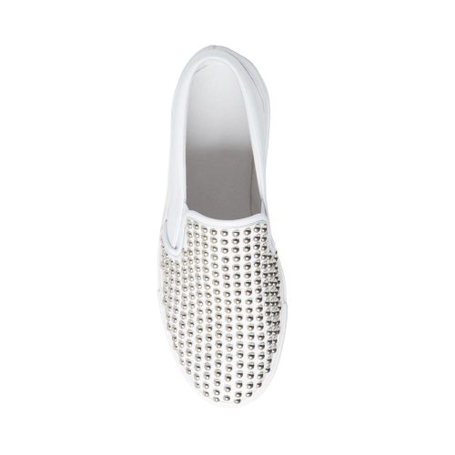 STEVEMADDEN ATHLETIC TORIN WHITE WITH STUDS TOP