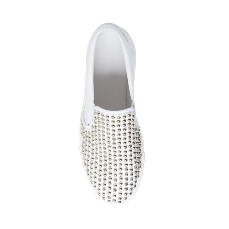 STEVEMADDEN ATHLETIC TORIN WHITE WITH STUDS TOP