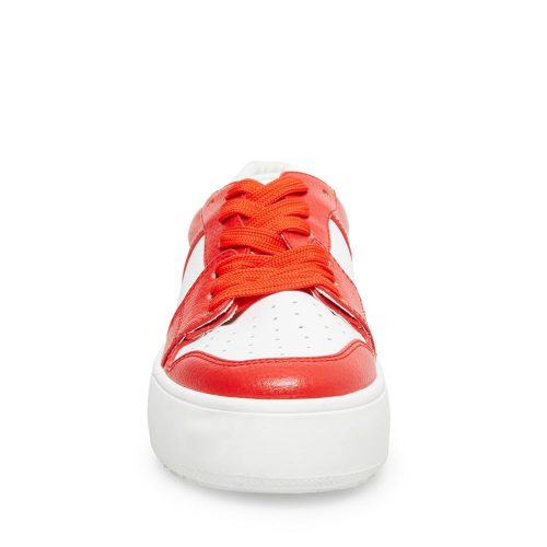 STEVEMADDEN ATHLETIC VARSITY WHITE RED FRONT