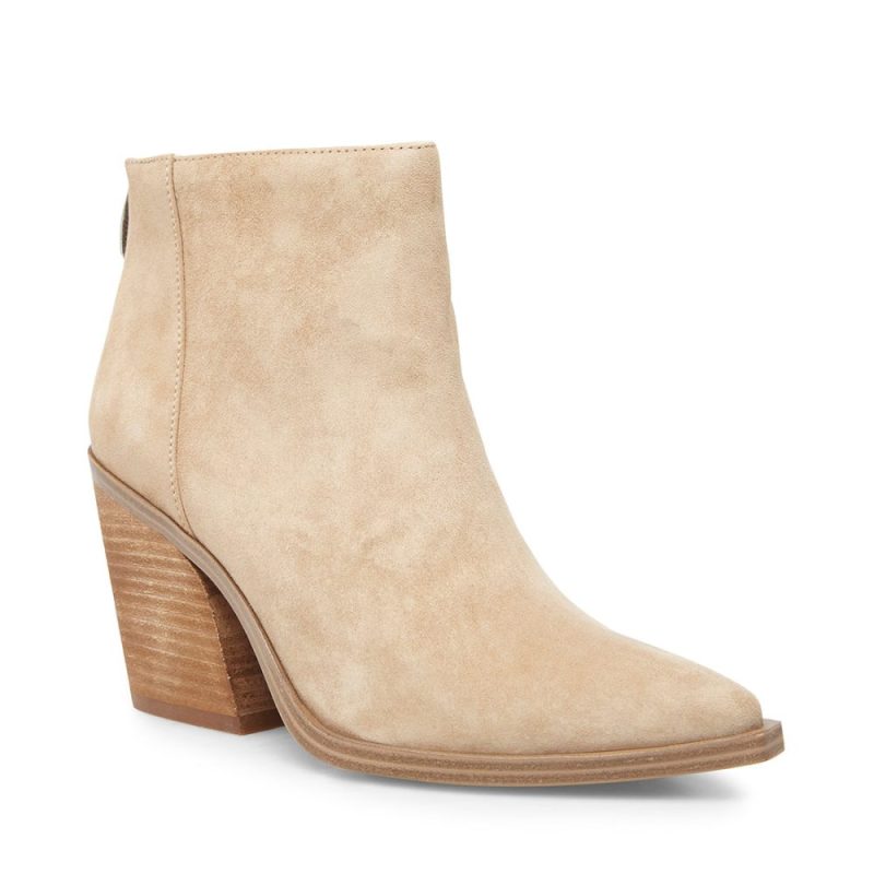 STEVEMADDEN BOOTIES ALERT TAN SUEDE