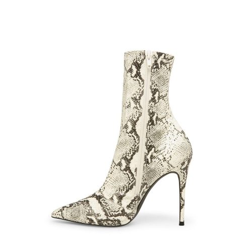 STEVEMADDEN BOOTIES DAFFY NATURAL SNAKE INSIDE