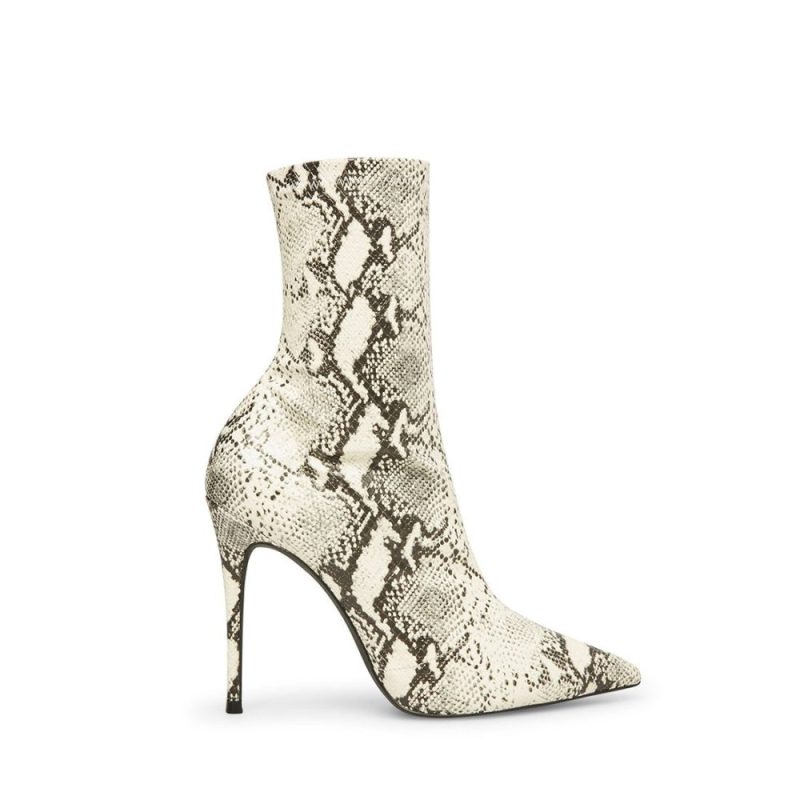 STEVEMADDEN BOOTIES DAFFY NATURAL SNAKE SIDE