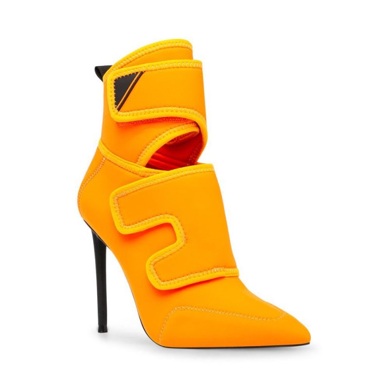 STEVEMADDEN BOOTIES FASTEN ORANGE