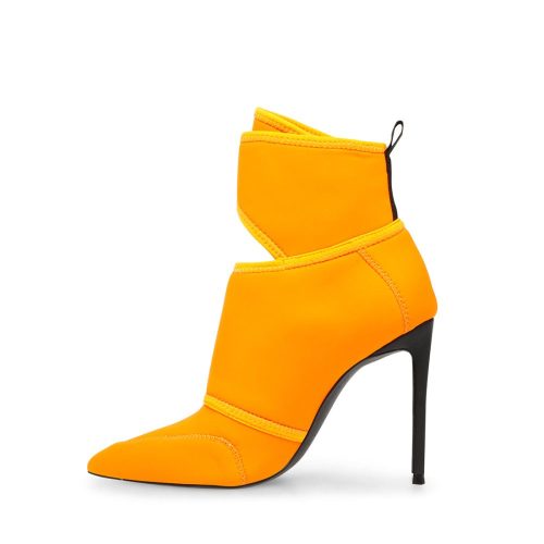 STEVEMADDEN BOOTIES FASTEN ORANGE INSIDE