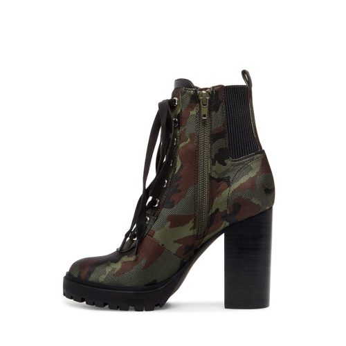 STEVEMADDEN BOOTIES LATCH CAMOUFLAGE INSIDE