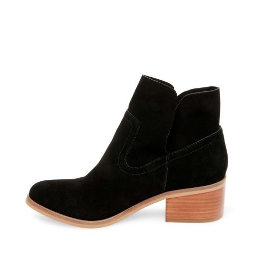 STEVEMADDEN BOOTIES LEO BLACK SUEDE INSIDE