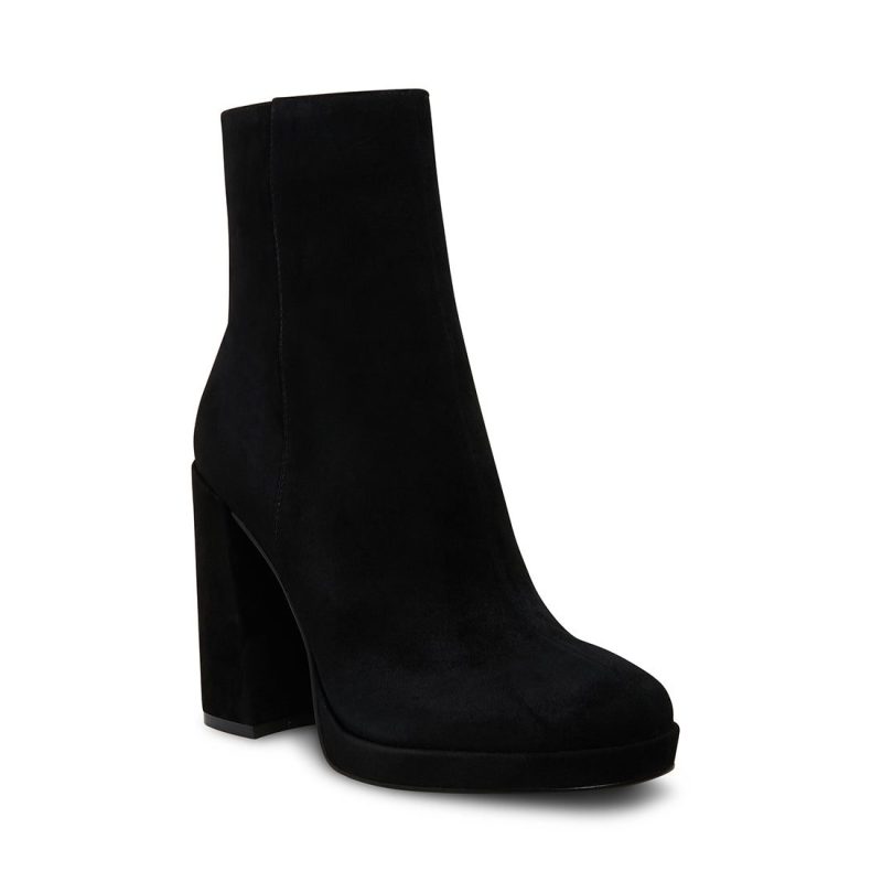 STEVEMADDEN BOOTIES MAIN BLACK SUEDE