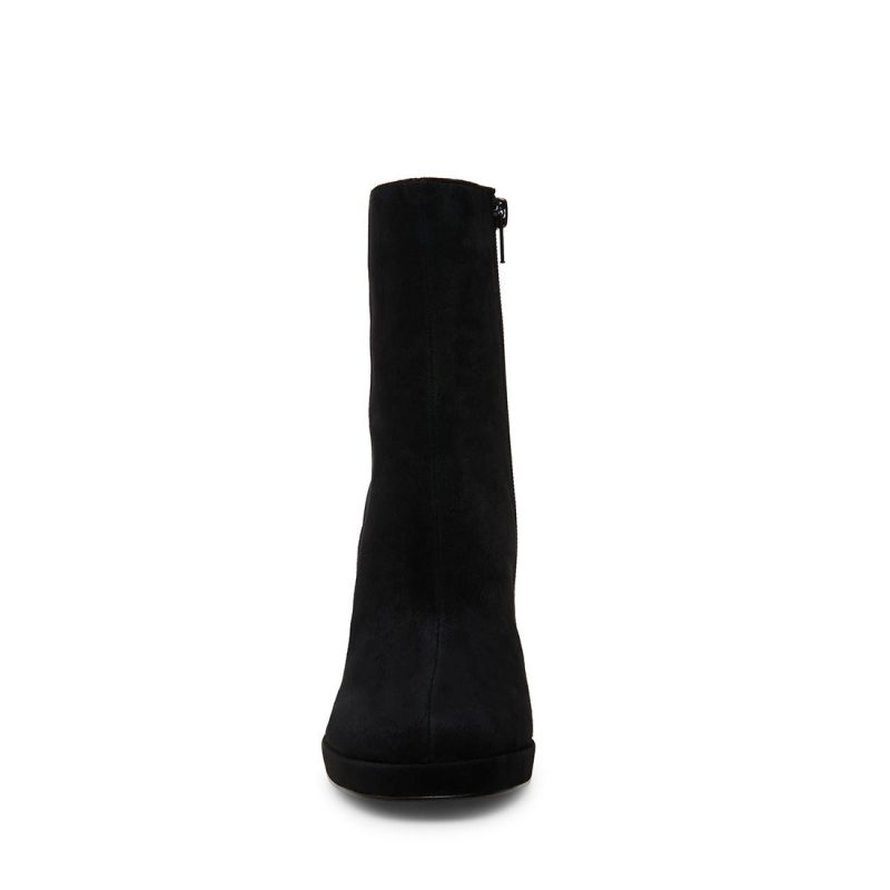 STEVEMADDEN BOOTIES MAIN BLACK SUEDE FRONT