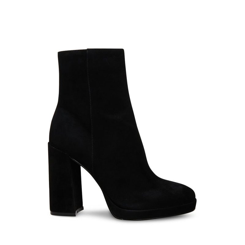 STEVEMADDEN BOOTIES MAIN BLACK SUEDE SIDE