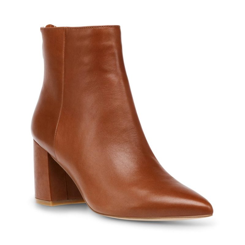 STEVEMADDEN BOOTIES NEVEN COGNAC LEATHER