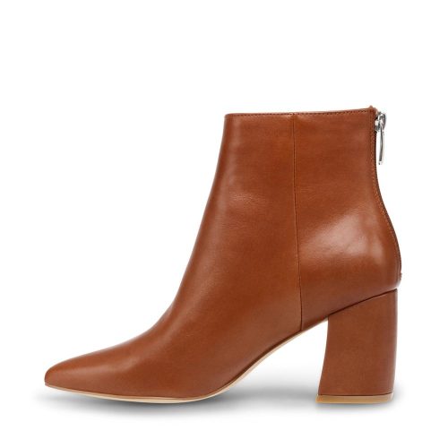 STEVEMADDEN BOOTIES NEVEN COGNAC LEATHER INSIDE