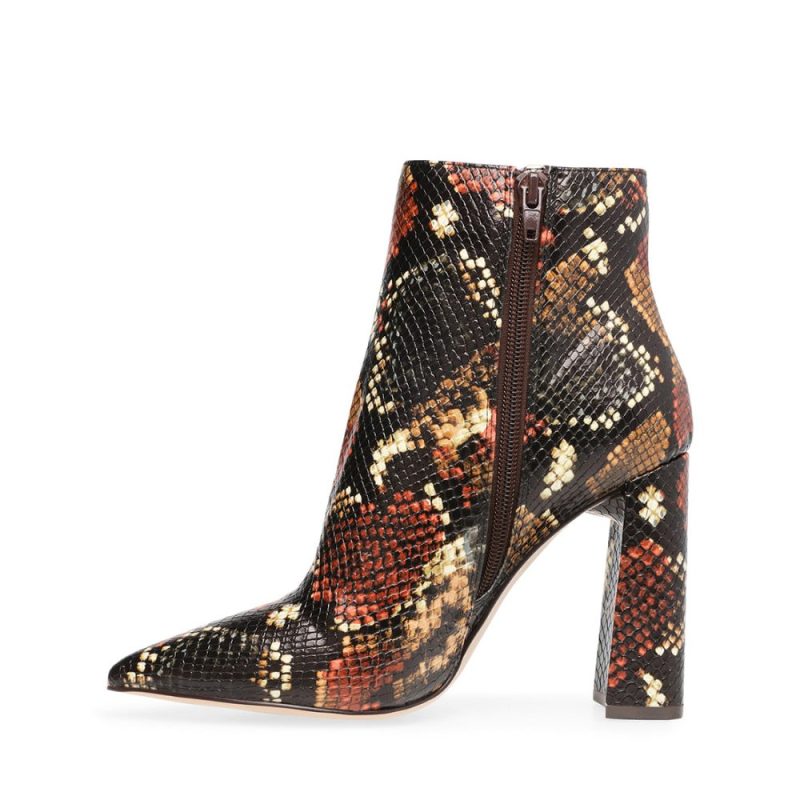 STEVEMADDEN BOOTIES TARRA RUST SNAKE INSIDE