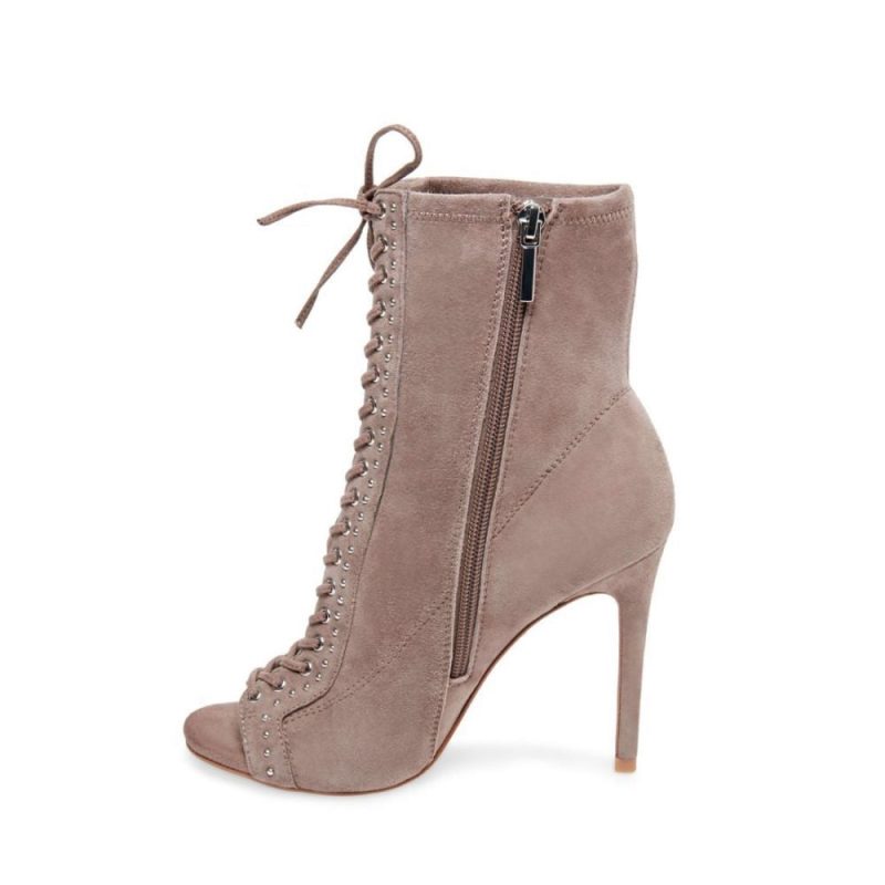 STEVEMADDEN BOOTIES WYLDER LIGHT GREY SUEDE INSIDE