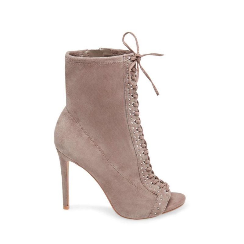 STEVEMADDEN BOOTIES WYLDER LIGHT GREY SUEDE SIDE