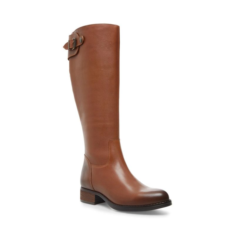 STEVEMADDEN BOOTS EDIE COGNAC LEATHER 1