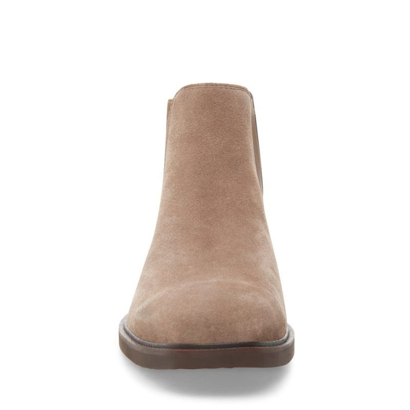 STEVEMADDEN BOOTS INSIDER TAUPE SUEDE FRONT