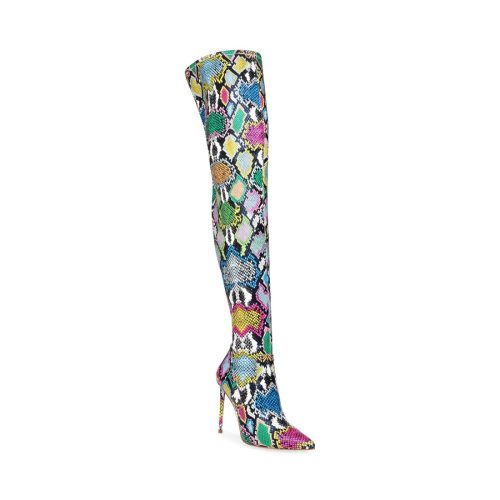 STEVEMADDEN BOOTS VAVA BRIGHT MULTI SNAKE