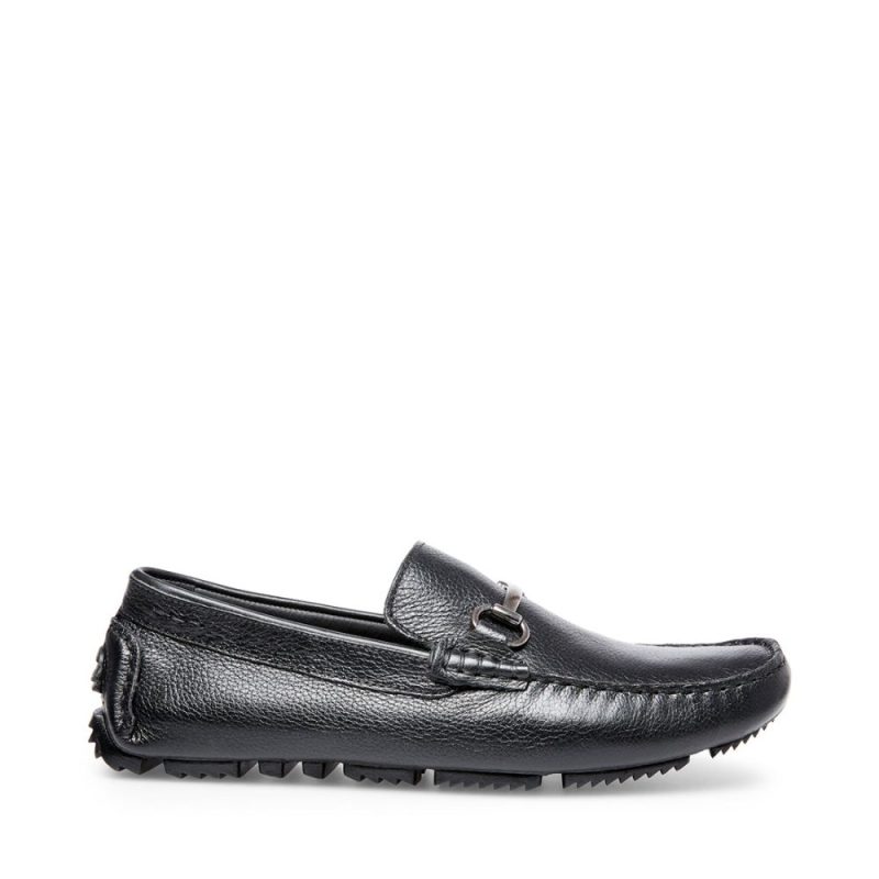 STEVEMADDEN CASUAL BRIMLEY BLACK LEATHER SIDE