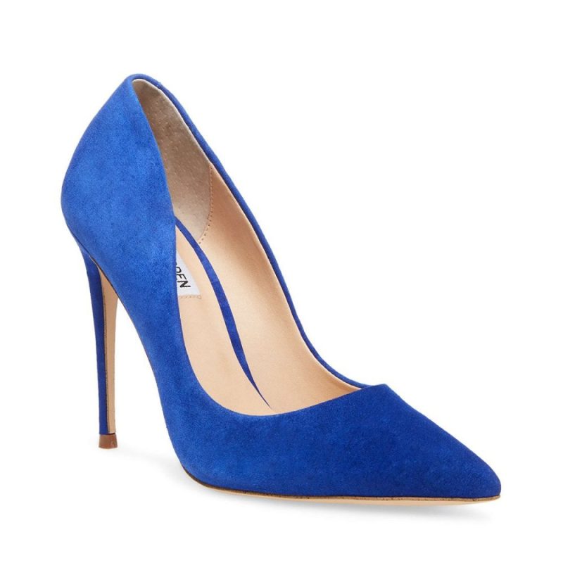 STEVEMADDEN DRESS DAISIE BLUE SUEDE