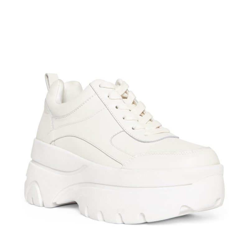 STEVEMADDEN INTL HANSEL WHITE LEATHER