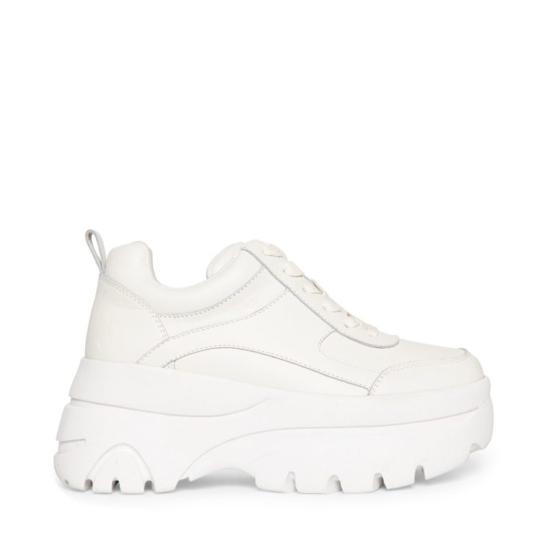 STEVEMADDEN INTL HANSEL WHITE LEATHER SIDE