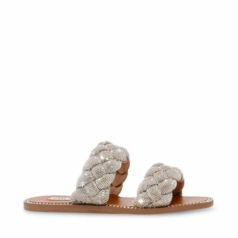 STEVEMADDEN INTL NEWBIE NUDE RHINESTONE SIDE