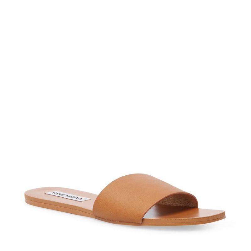 STEVEMADDEN SANDALS NIKINI COGNAC LEATHER