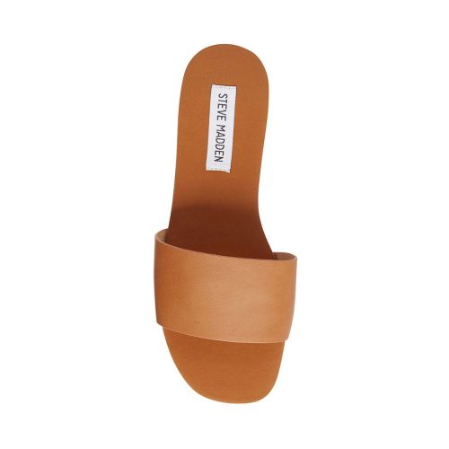 STEVEMADDEN SANDALS NIKINI COGNAC LEATHER TOP