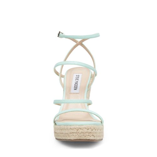 STEVEMADDEN SANDALS NYLA MINT GREEN FRONT