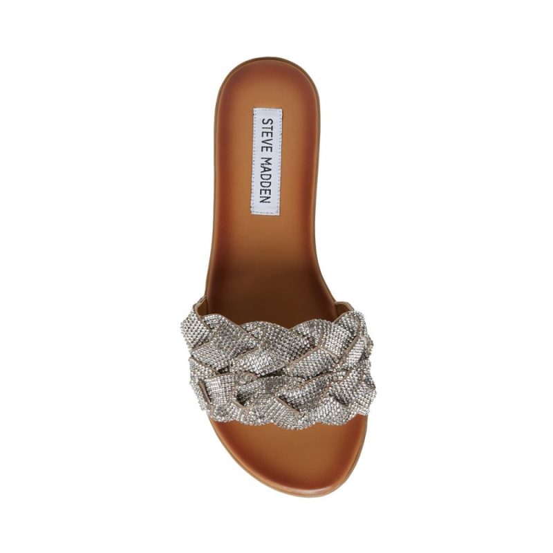 STEVEMADDEN SANDALS PHRAYA RHINESTONE TOP