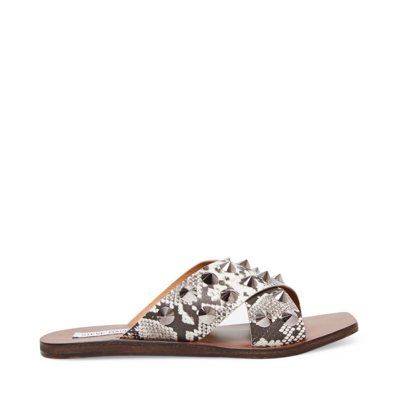 STEVEMADDEN SANDALS SPIKED MULTI SNAKE SIDE