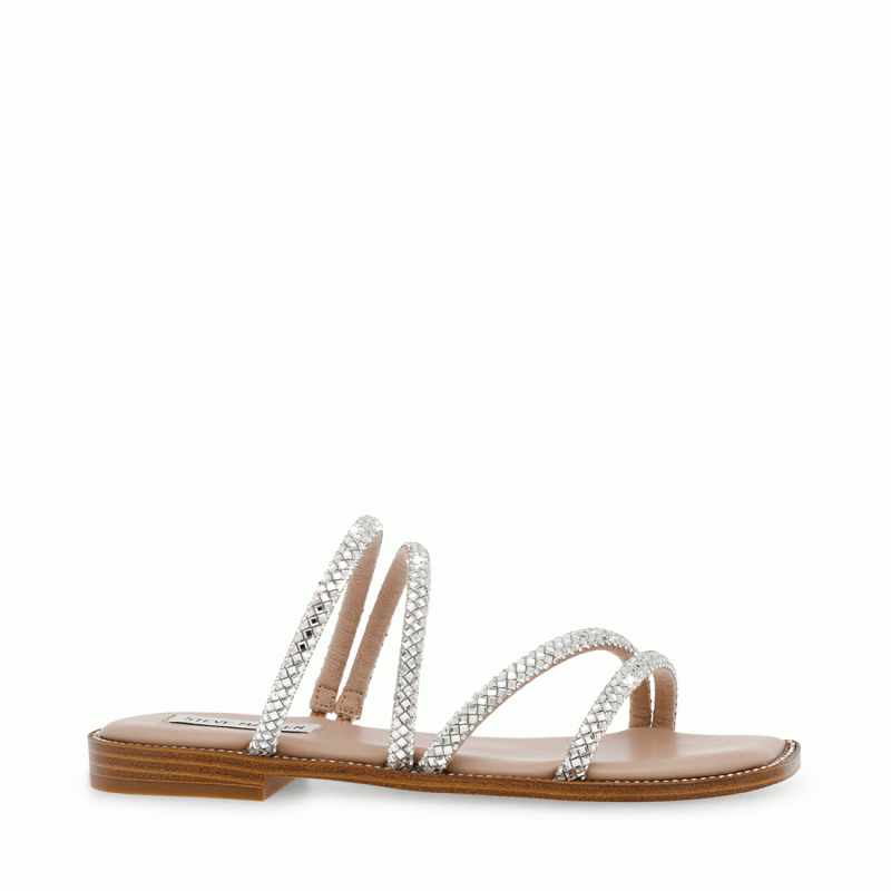 STEVEMADDEN SANDALS STARIE CLEAR RHINESTONE SIDE