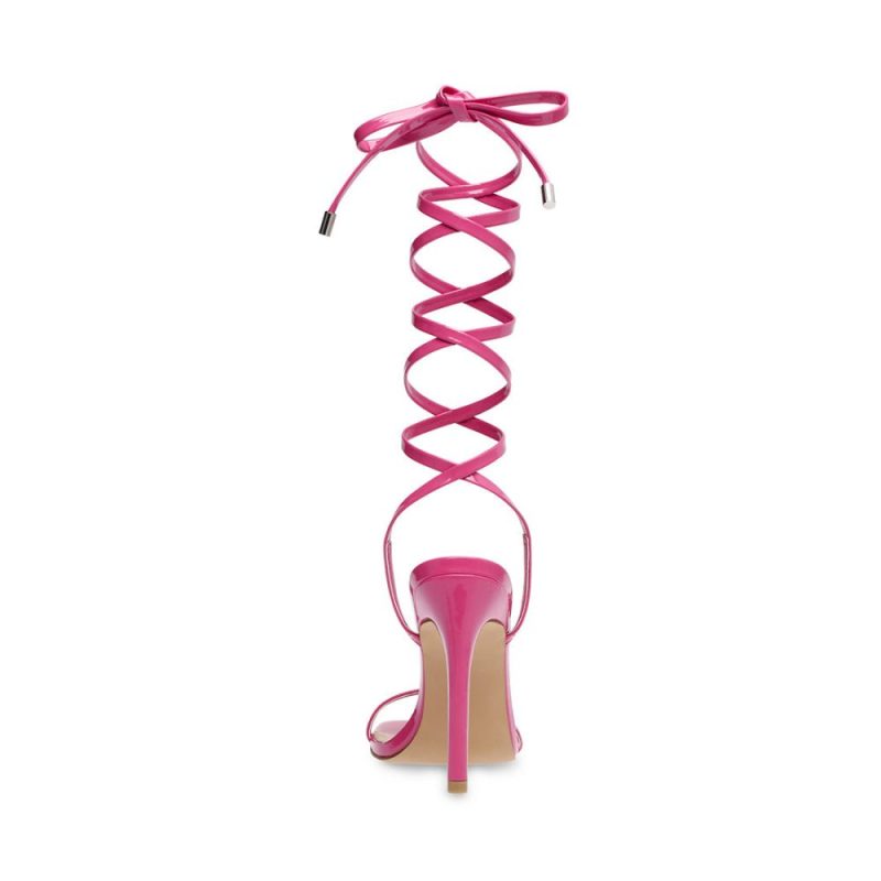 STEVEMADDEN SANDALS UPLIFT HOT PINK PATENT BACK