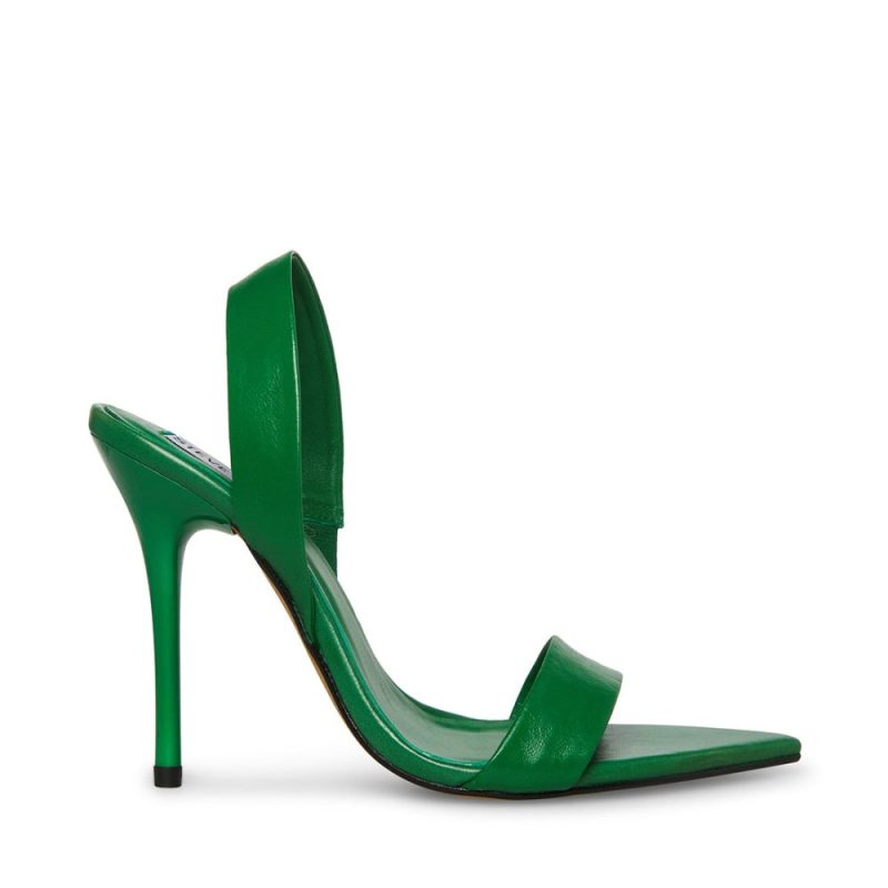 STEVEMADDEN SHOES BATALI GREEN LEATHER SIDE