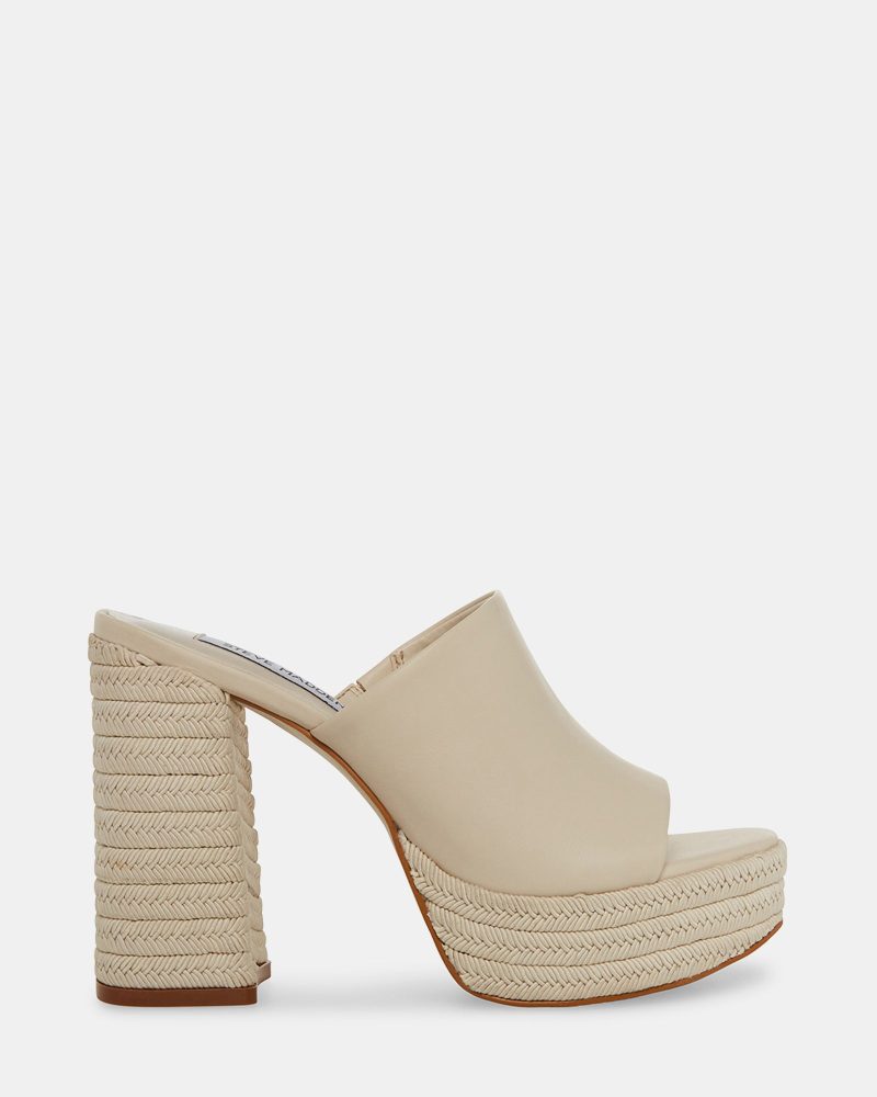 STEVEMADDEN SHOES DARBY BONE LEATHER SIDE