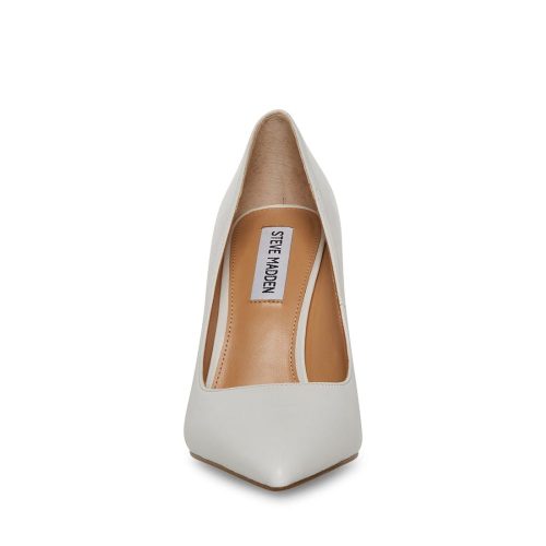 STEVEMADDEN SHOES EVELYN WHITE LEATHER FRONT