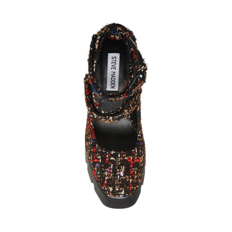 STEVEMADDEN SHOES HARUKO BLACK MULTI TOP