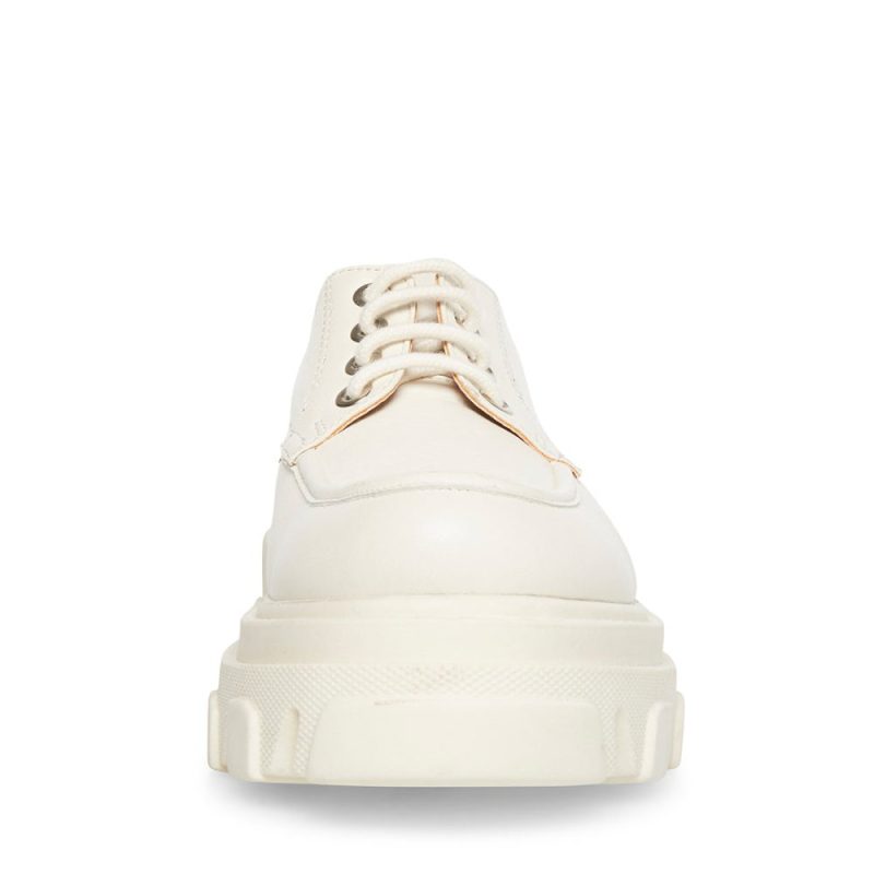 STEVEMADDEN SHOES HELGA WHITE LEATHER FRONT