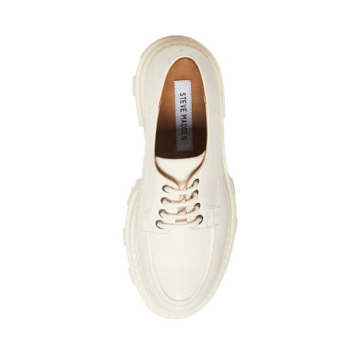 STEVEMADDEN SHOES HELGA WHITE LEATHER TOP