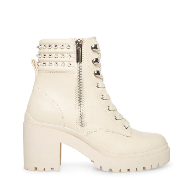 STEVEMADDEN SHOES JAYDIN BONE LEATHER SIDE