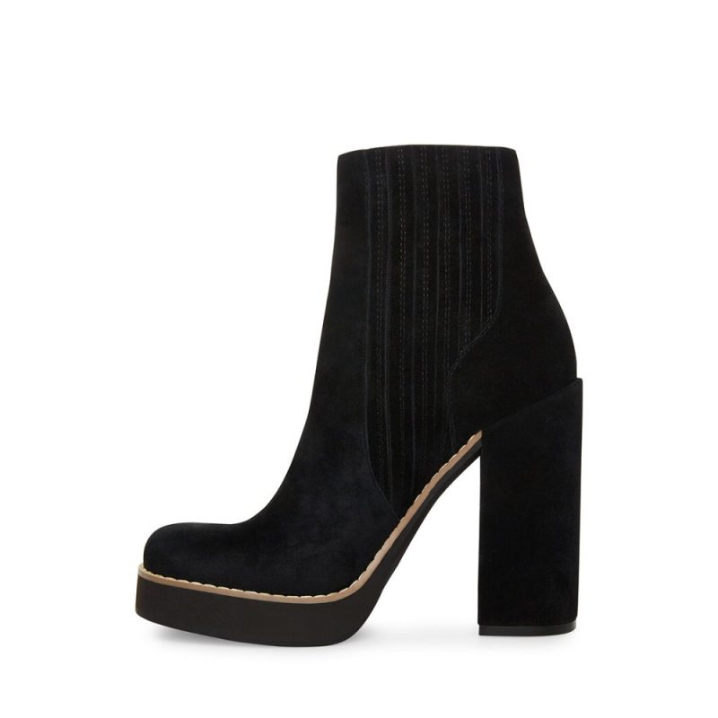 STEVEMADDEN SHOES JOLINE BLACK SUEDE INSIDE