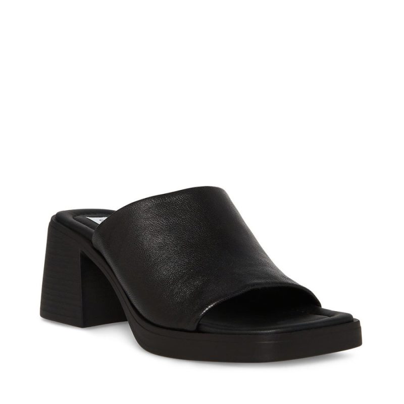 STEVEMADDEN SHOES KATE BLACK LEATHER