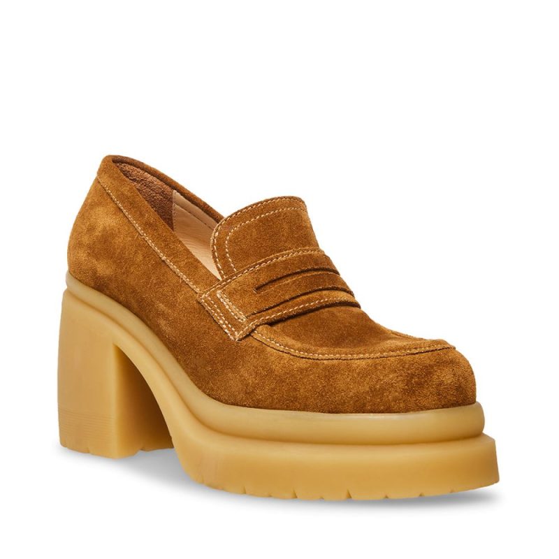 STEVEMADDEN SHOES LOUISE CHESTNUT SUEDE