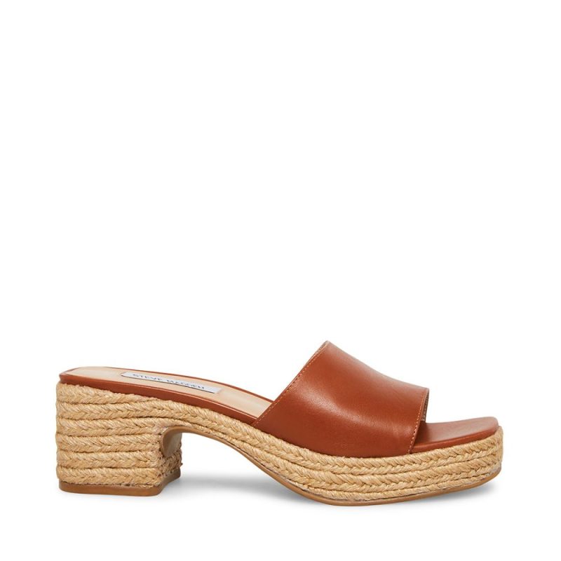 STEVEMADDEN SHOES MADISON TAN LEATHER SIDE