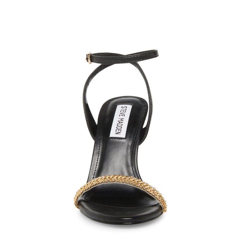 STEVEMADDEN SHOES MARIE BLACK GOLD FRONT