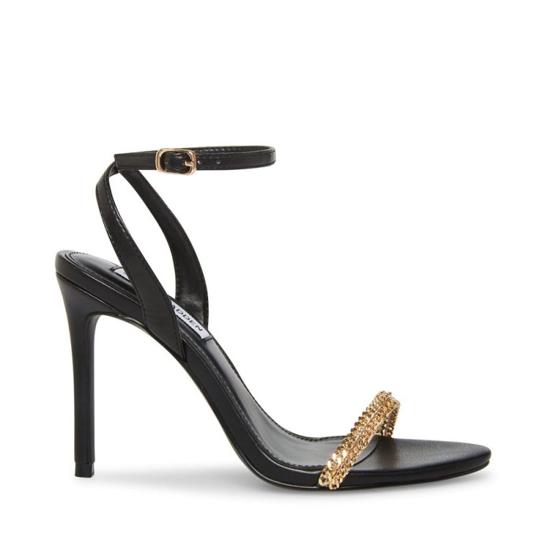 STEVEMADDEN SHOES MARIE BLACK GOLD SIDE