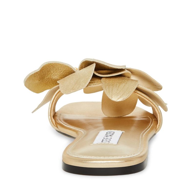 STEVEMADDEN SHOES MELENA GOLD LEATHER BACK