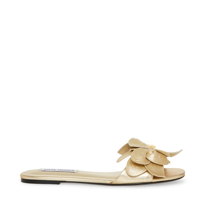 STEVEMADDEN SHOES MELENA GOLD LEATHER SIDE