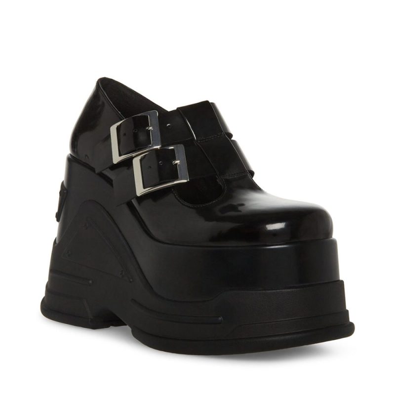 STEVEMADDEN SHOES PHASE BLACK LEATHER